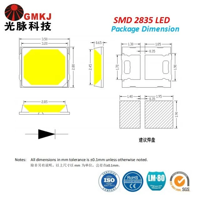 2835 led chip 18V SIZE